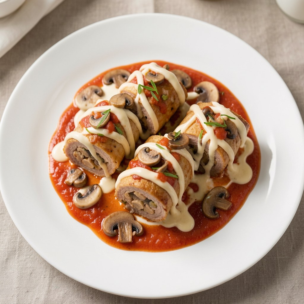 Zrazy z grzybami w sosie