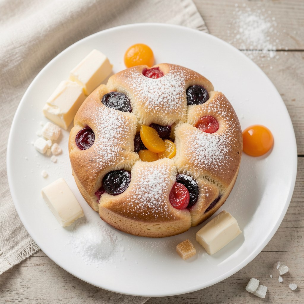 Placek drożdżowy z owocem