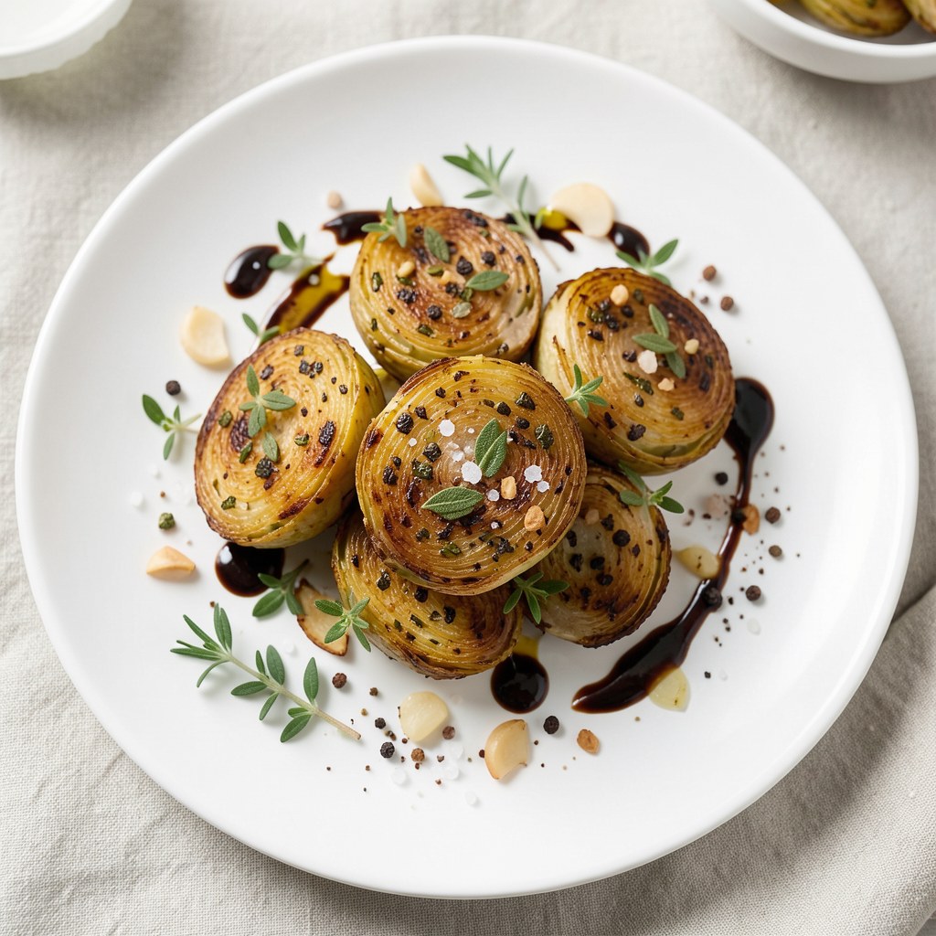 Pieczona brukselka z ziołami