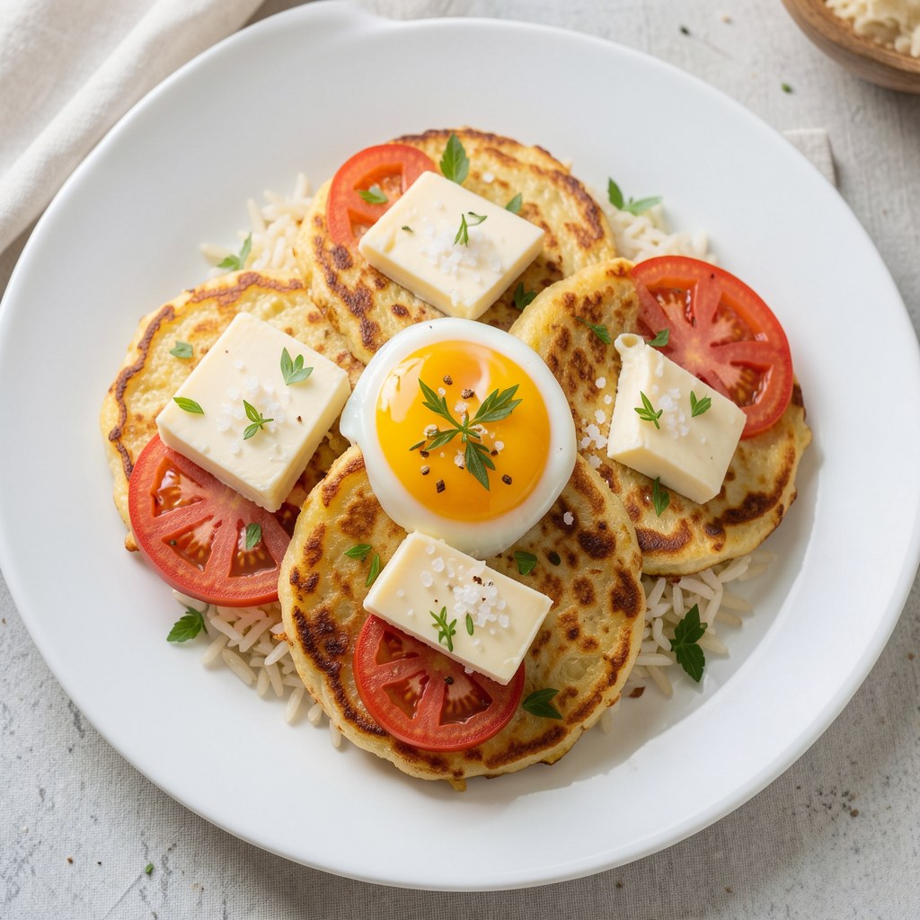 Placek ryżowo-jajeczny