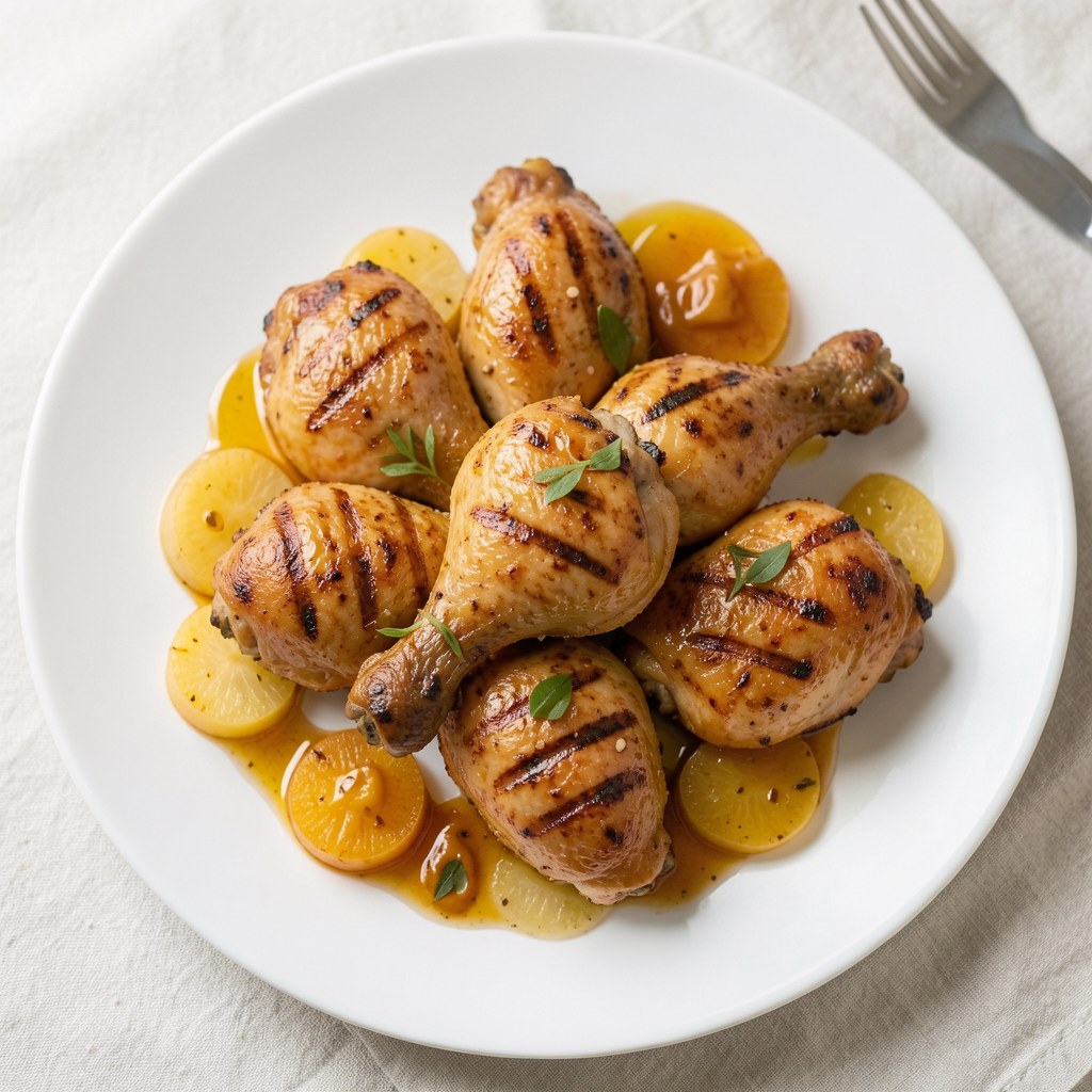 Skrzydełka z marynatą brzoskwiniową