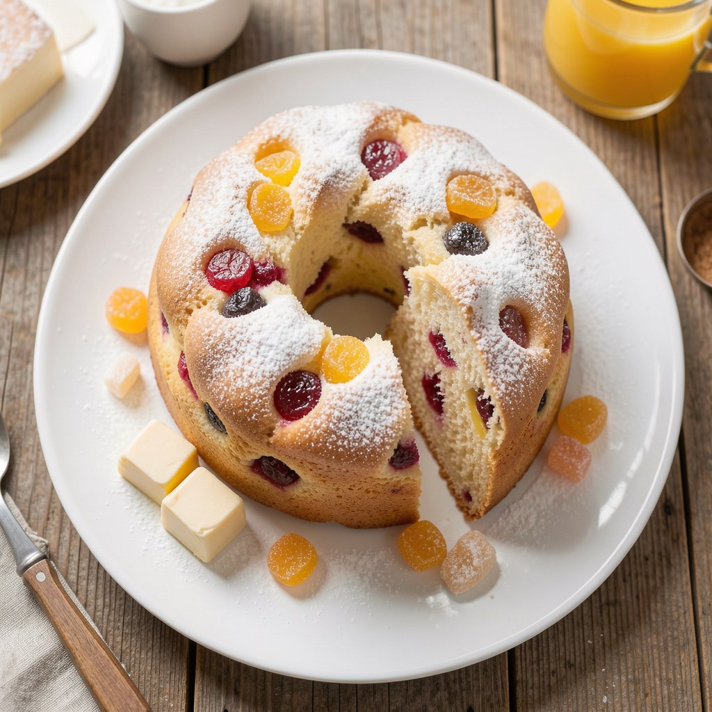 Babka piaskowa z owocami