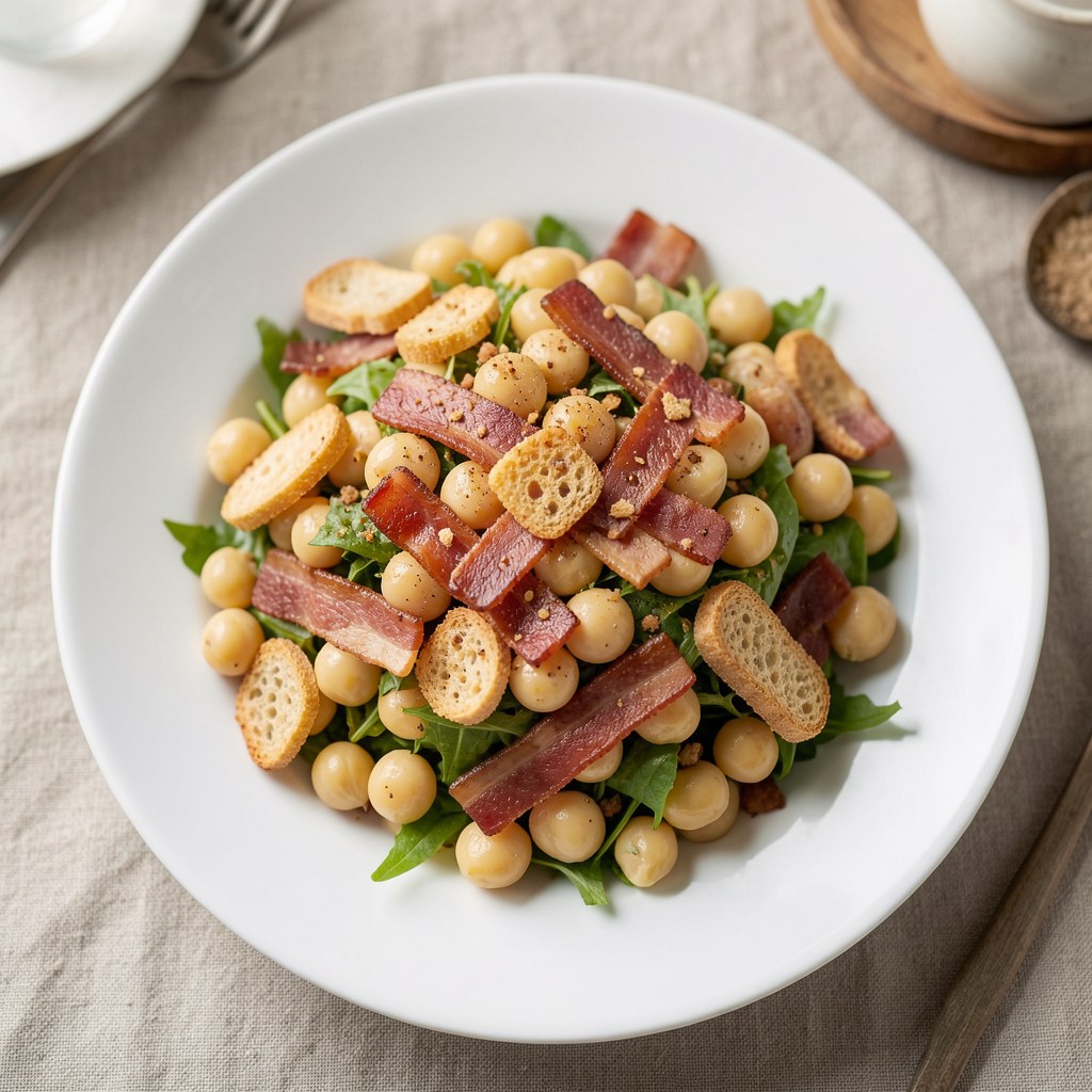 sałatka z bobu z wędzonkową nutką