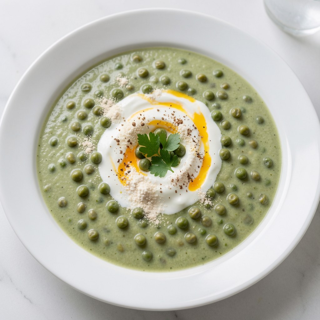 Zupa z zielonego groszku