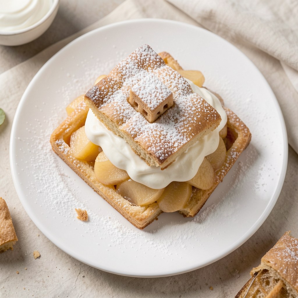 Szarlotka z budyniem