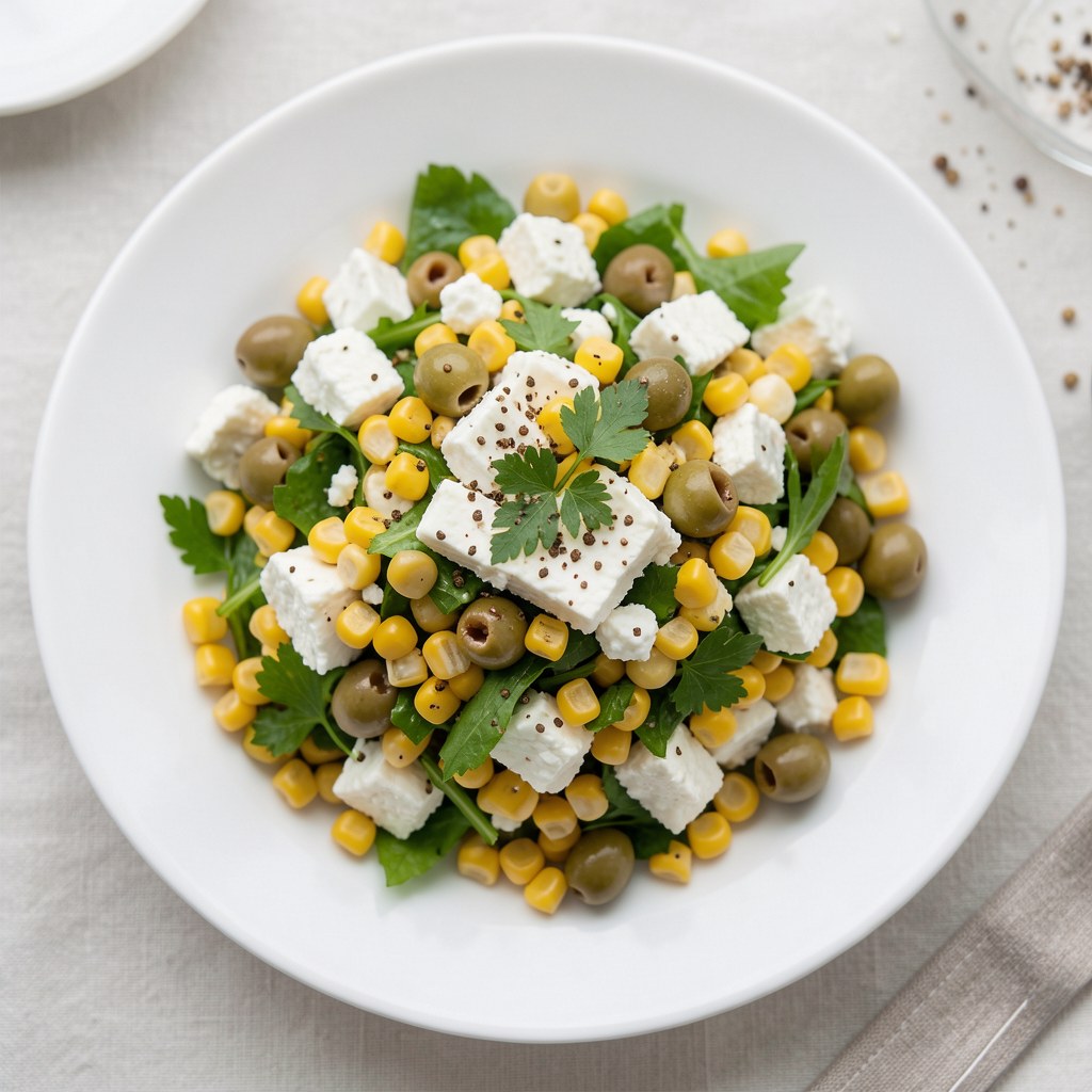 sałatka kukurydziano-serowa