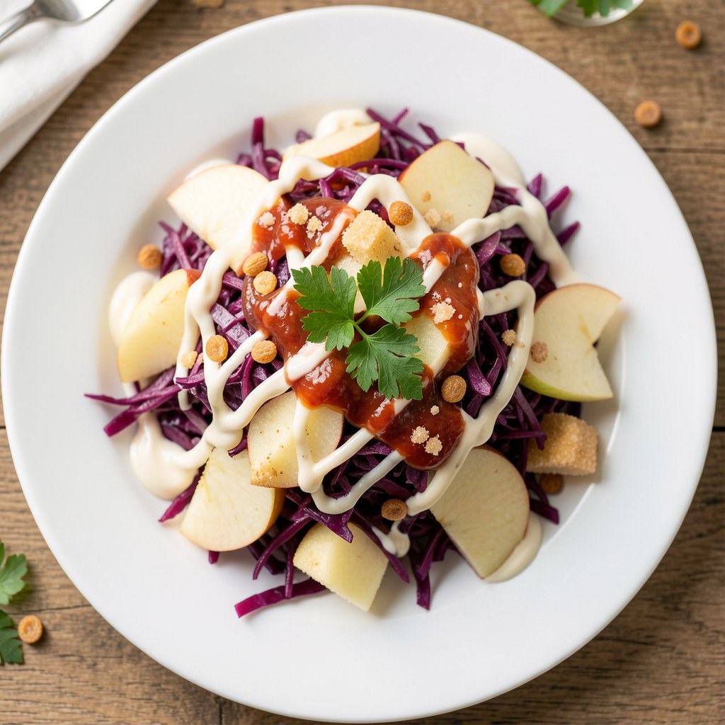 Sałatka z czerwonej kapusty i jabłek