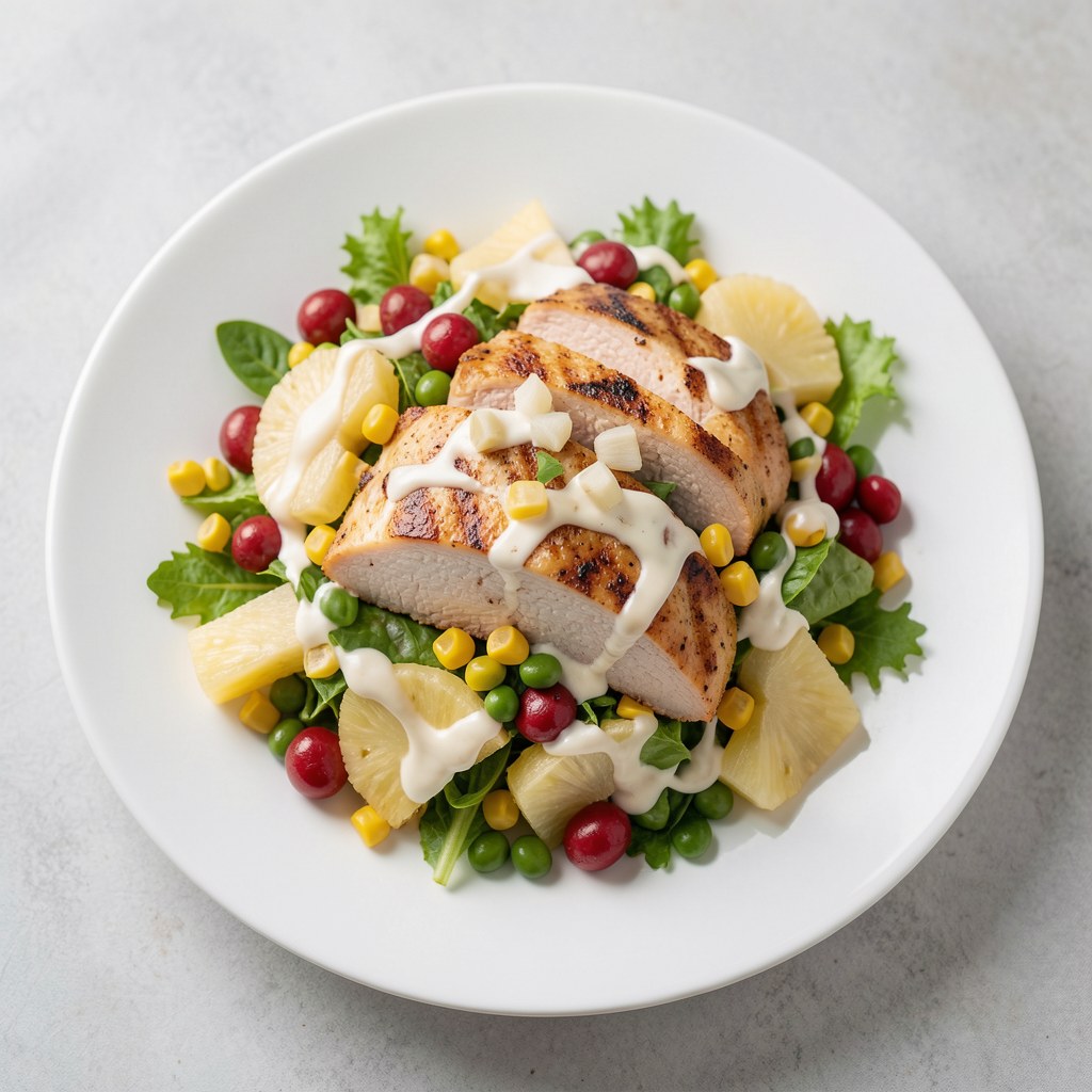 Kurczak pachnący czosnkiem - sałatka