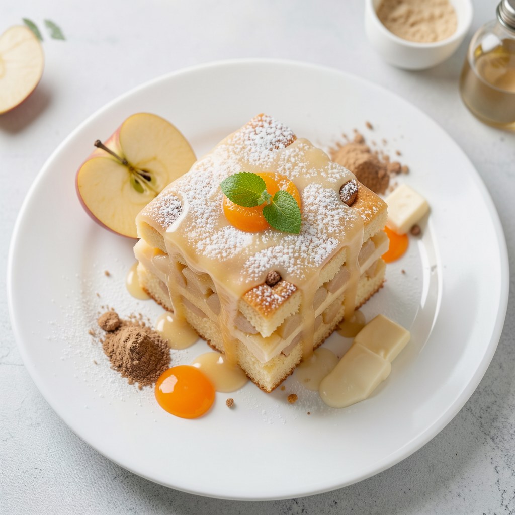 Ciasto z jabłkami na zimno