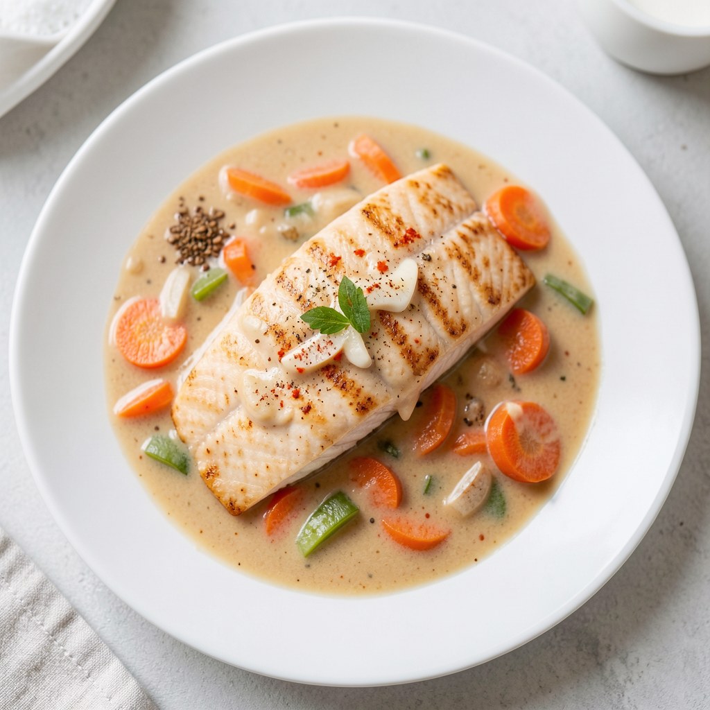 Tuńczyk w sosie kokosowym