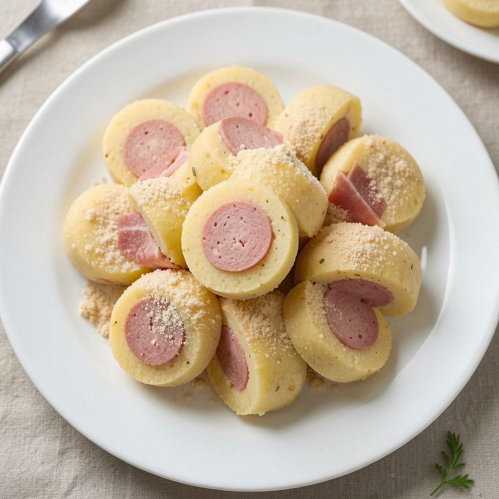 Pyzy faszerowane kiełbaską