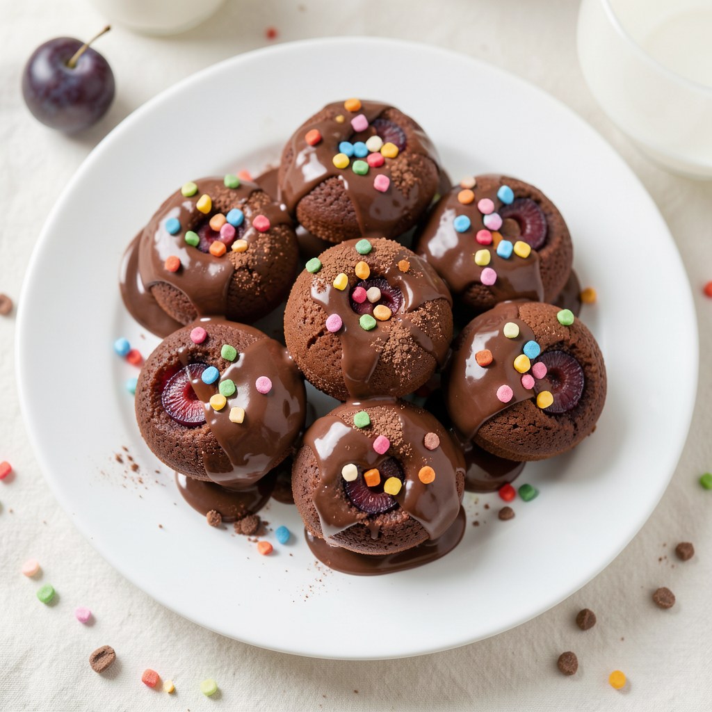 Czekoladowe babeczki z wiśniami