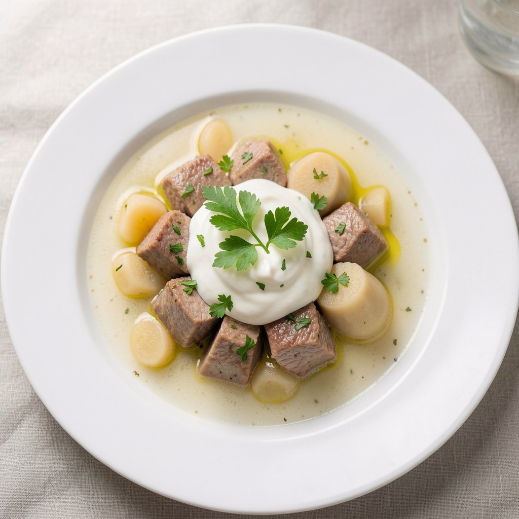 Potrawa z porów i wieprzowiny