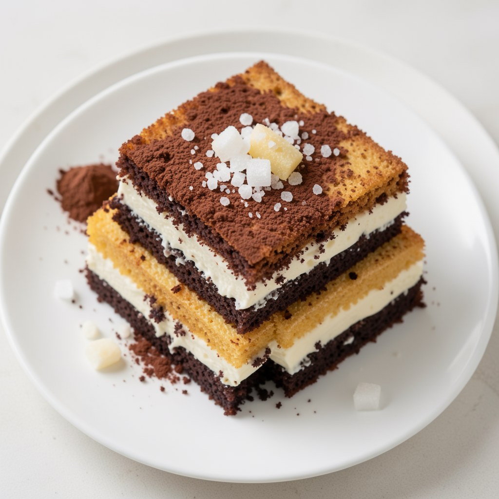 Sernik biało-czarny