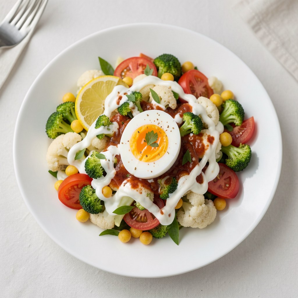 sałatka brokułowa z jajkiem