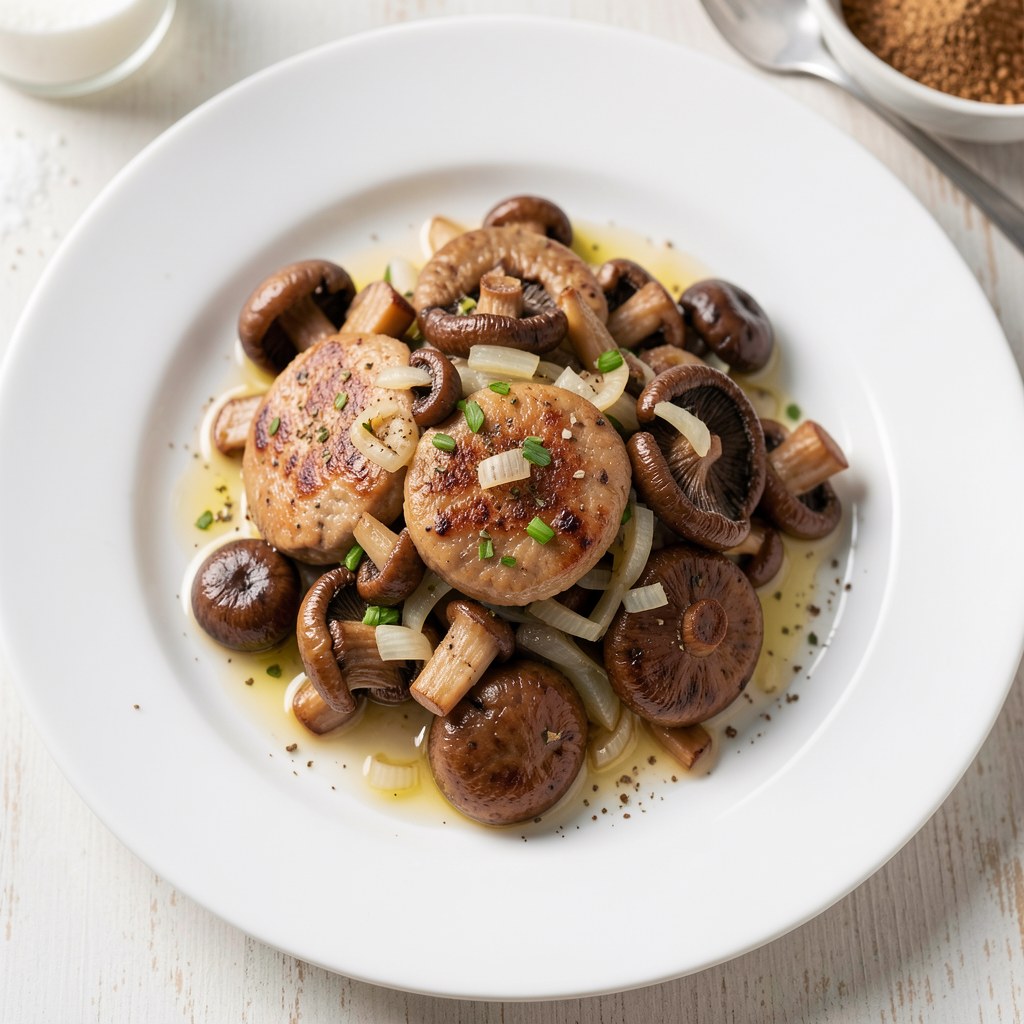 Wątróbka z pieczarkami