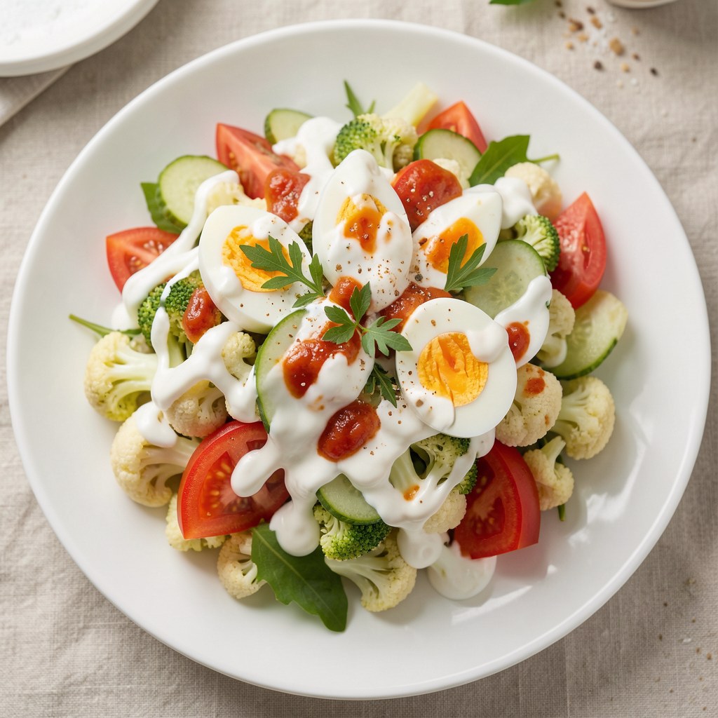 sałatka brokułowa z pomidorami