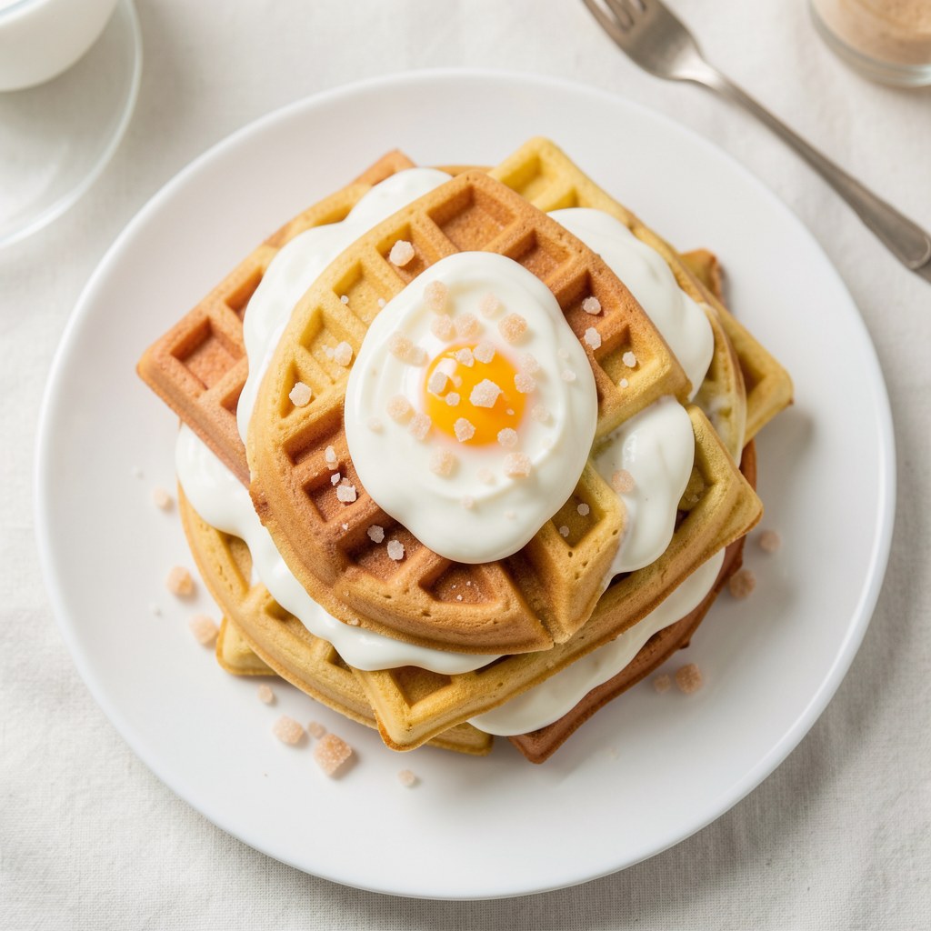 Wafle z masą z galaretki