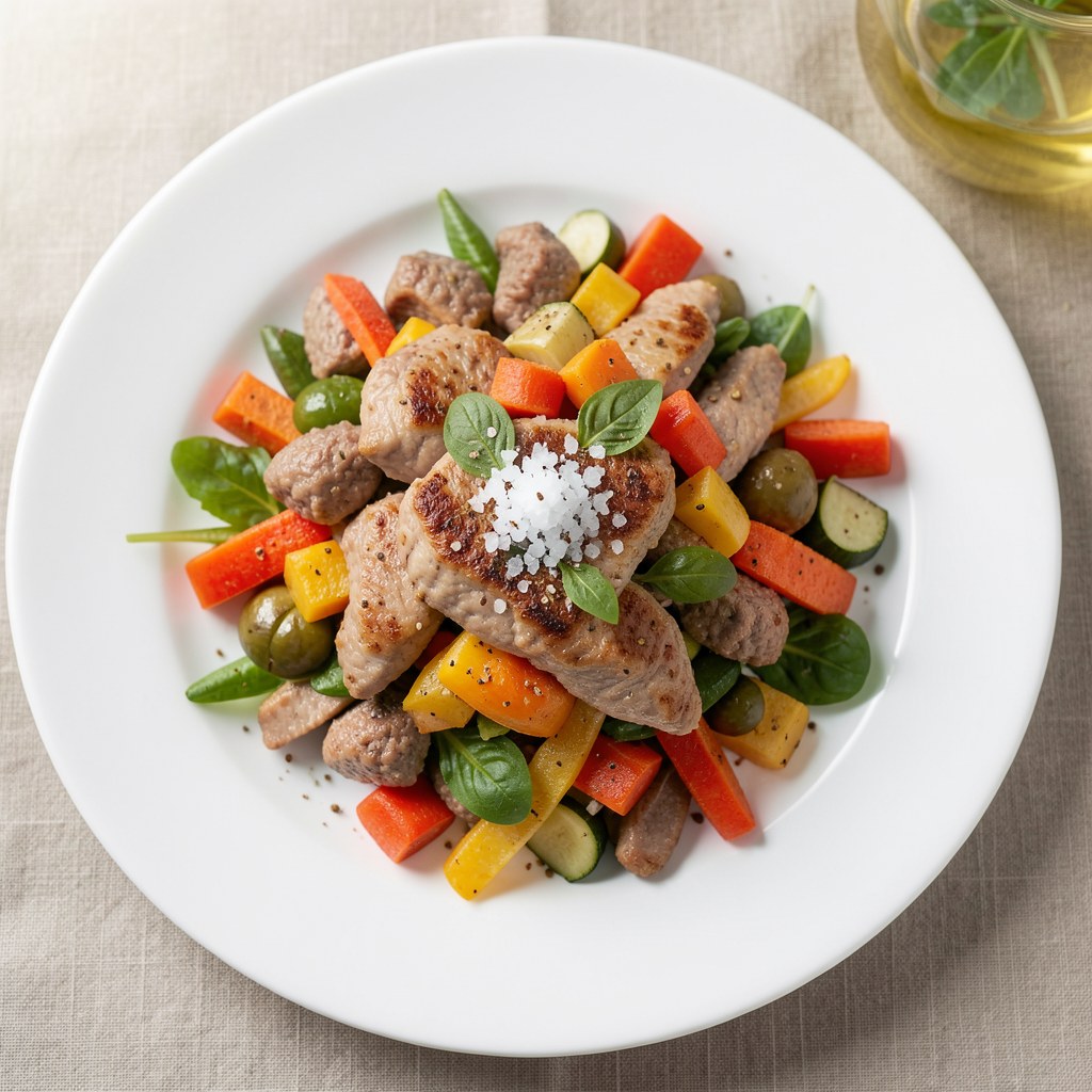 Wątróbka na warzywach