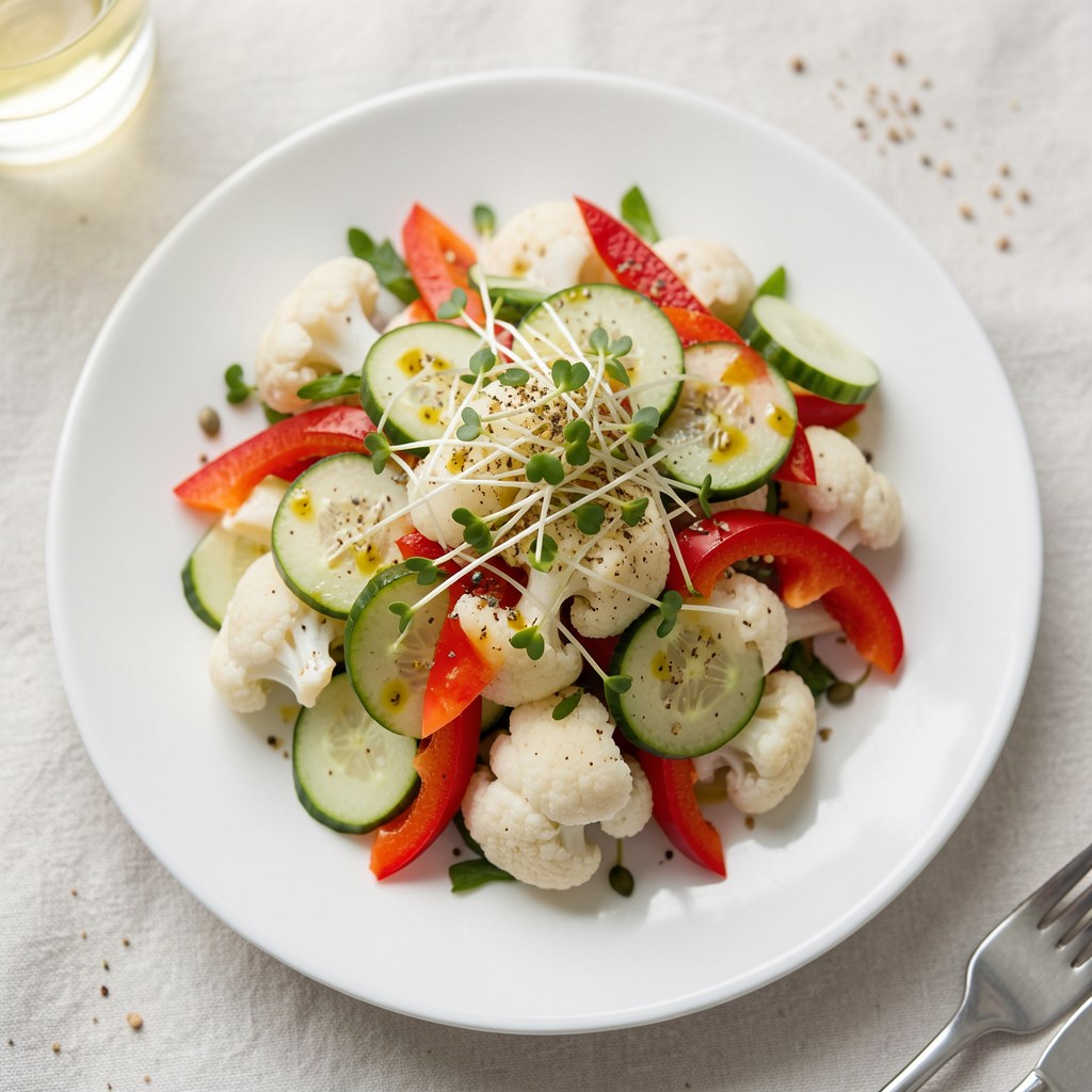 Sałatka kalafiorowa z koperkiem