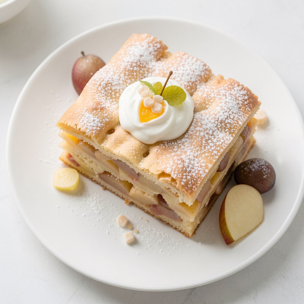 Kruche ze śliwkami i jabłkami.