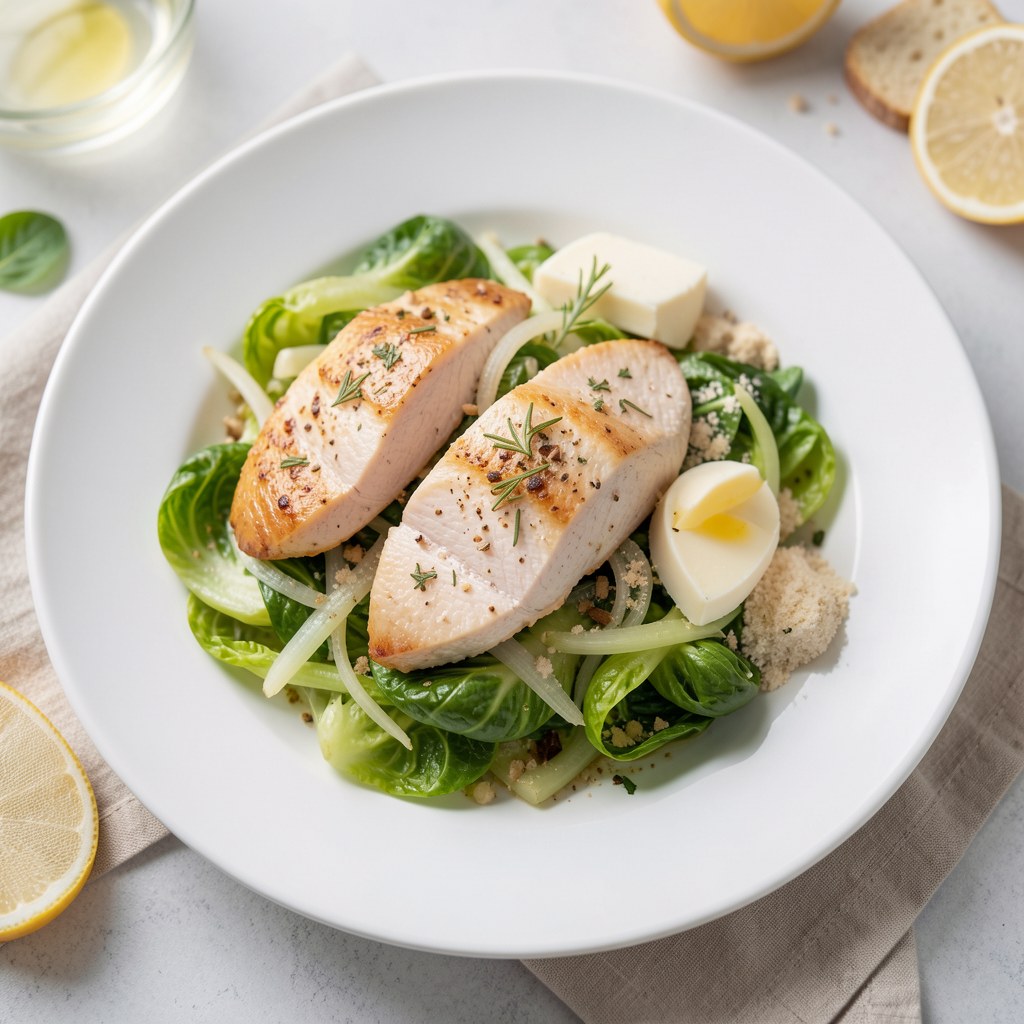 Pierś kurczaka w młodej kapuście