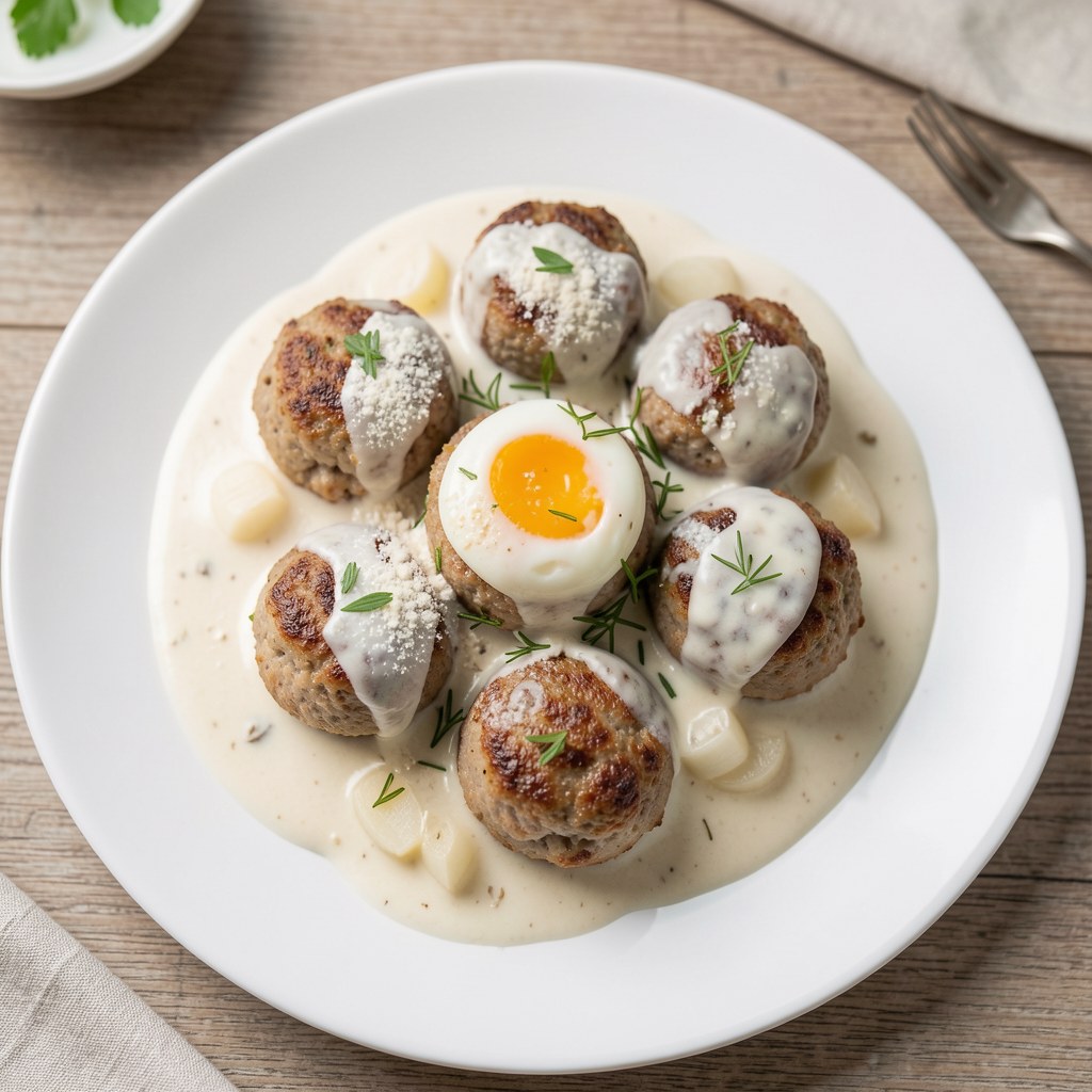 Klopsiki w sosie koperkowym