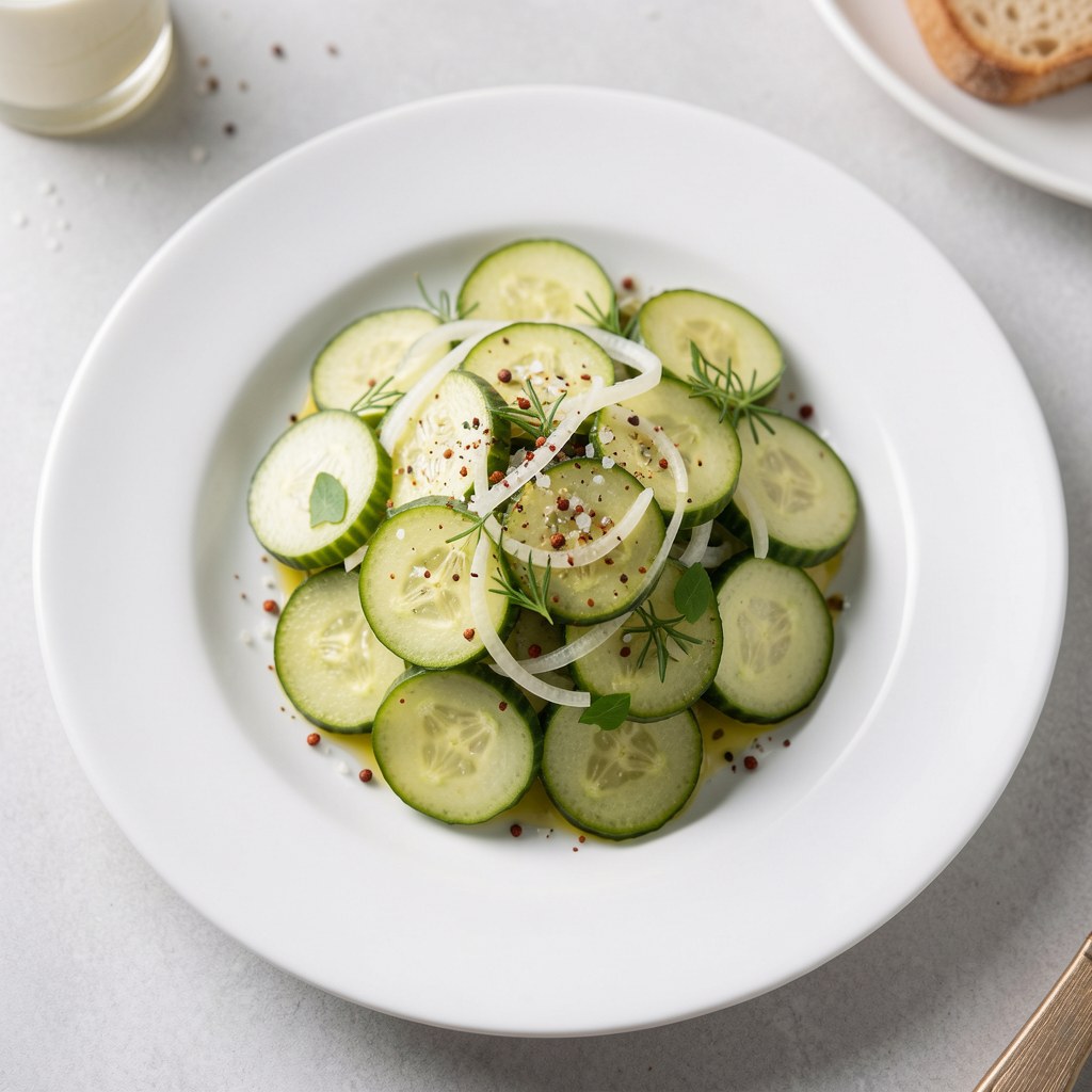 Mizeria z kiszonych ogórków