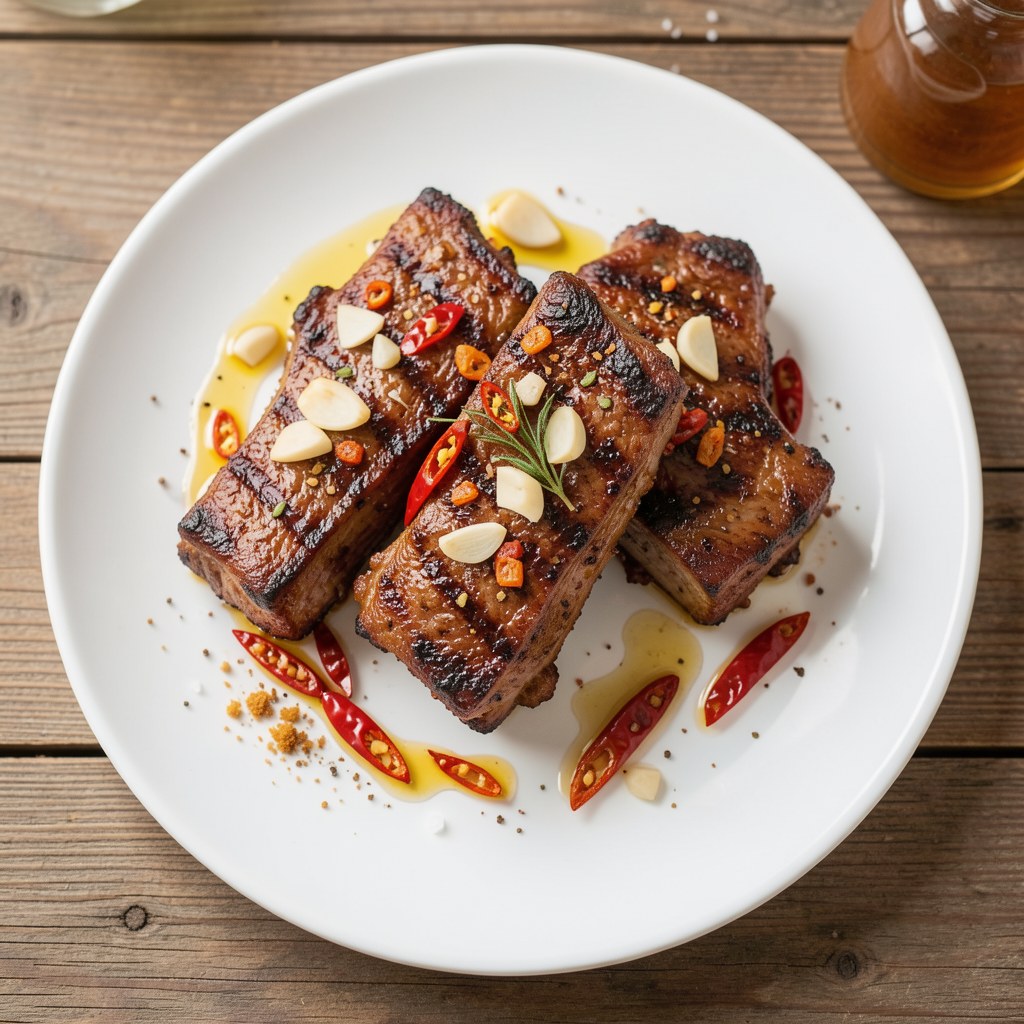 Słodko-pikantne żeberka