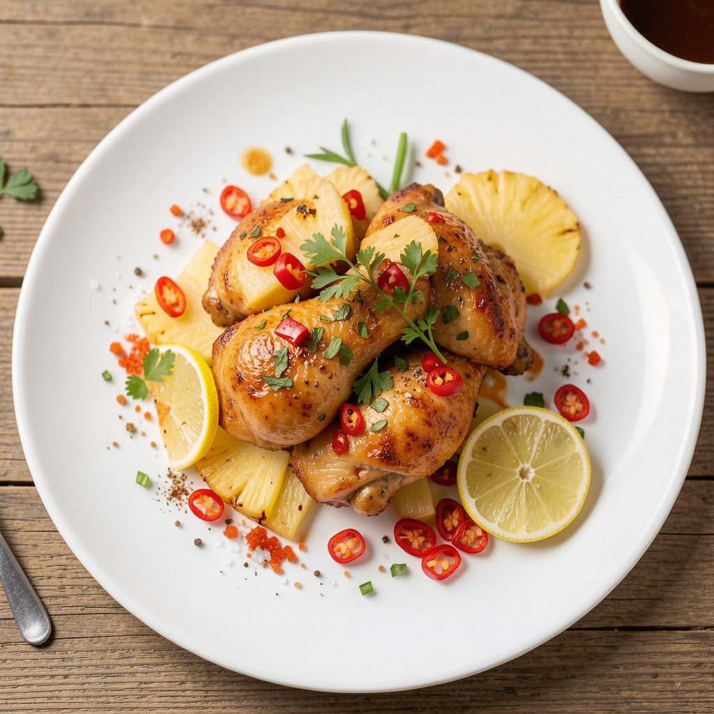 Udka na ostro z ananasem