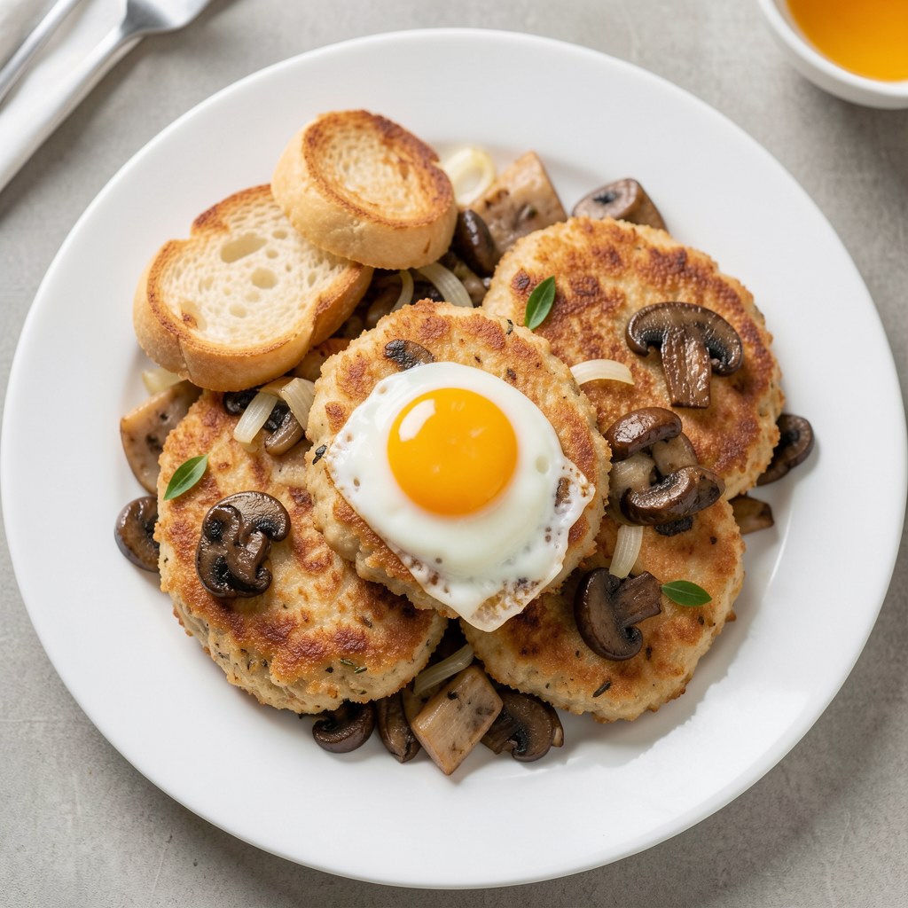 Kotlety schabowe z pieczarkami