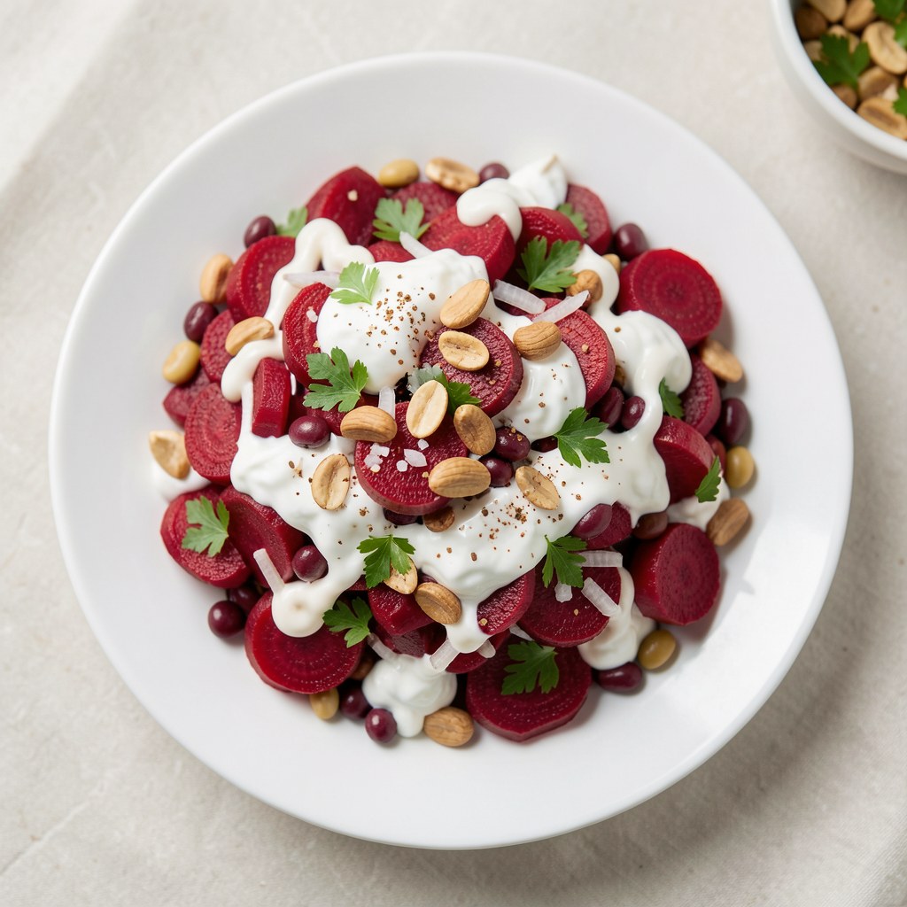 Sałatka z buraczków czerwonych z orzechami