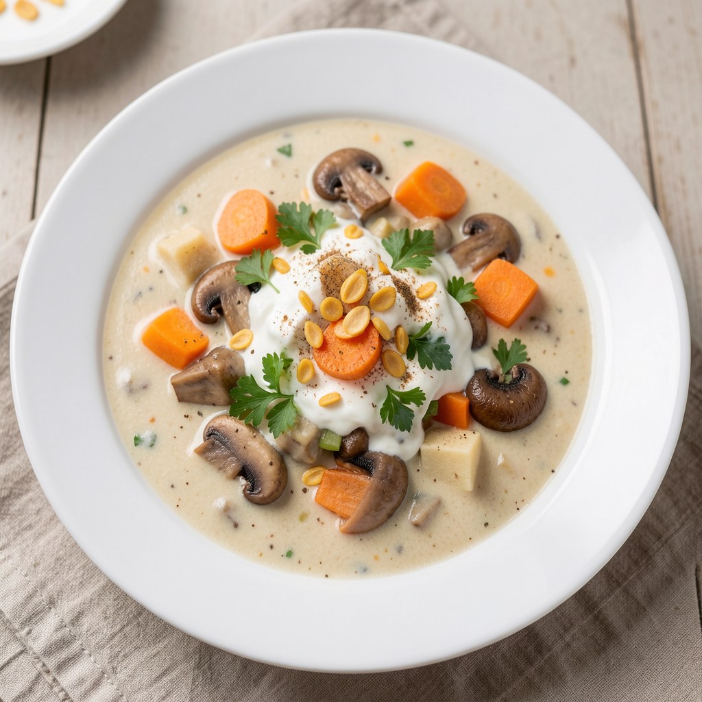 Zupa pieczarkowa z dynią