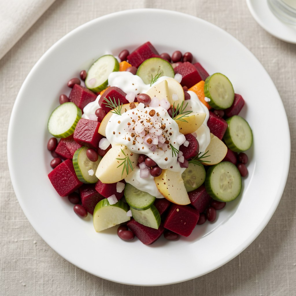 Sałatka z buraczków czerwonych z ogórkami