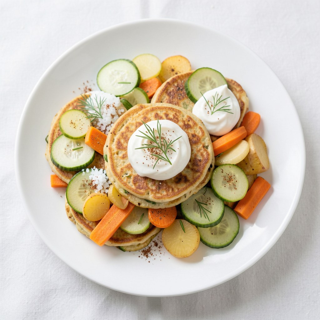 Placki warzywne z twarożkiem