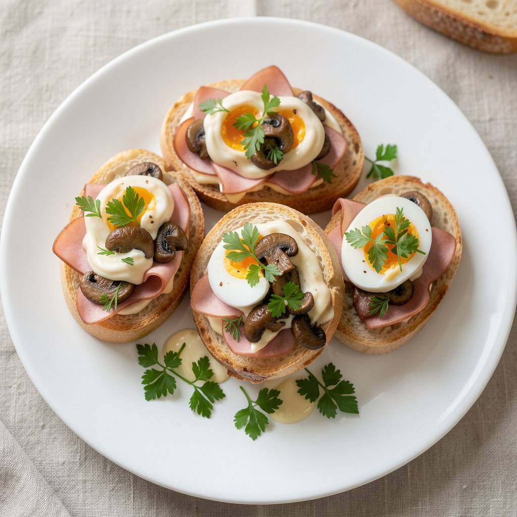 Kanapki z szynką i majonezem