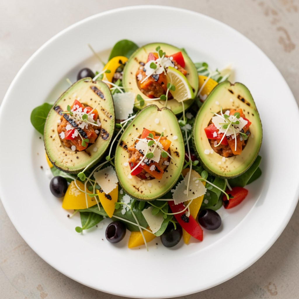 Grillowana sałatka z awokado