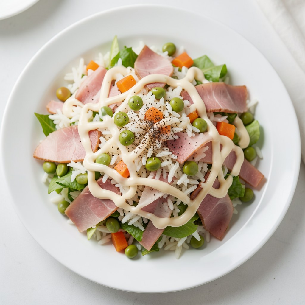 Sałatka z pora i ryżu