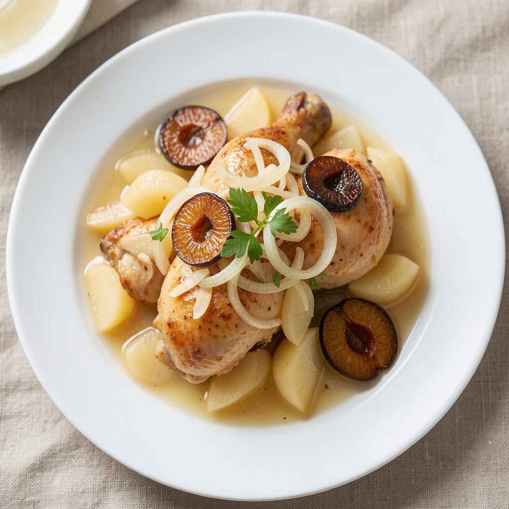 Udka kurczaka w sosie śliwkowym