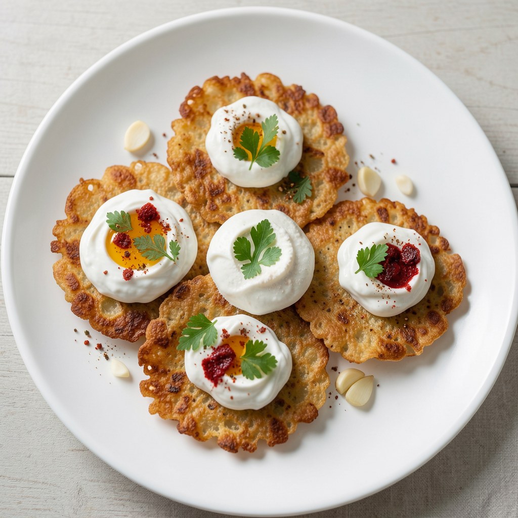 Chrupiacące placuszki z białym dipem