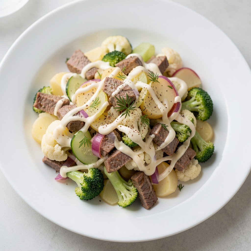 Sałatka ziemniaczana z brokułami