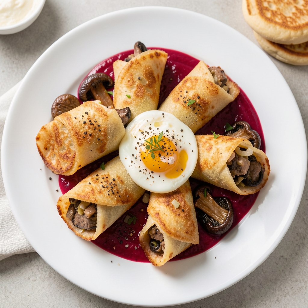 Krokiety z pieczarkami i boczkiem