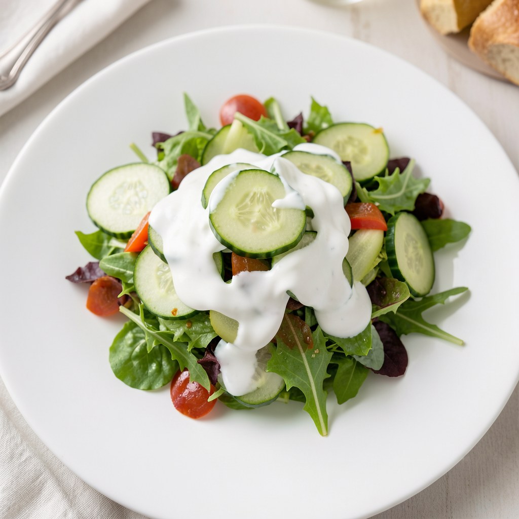 Surówka z sałaty i ogórka