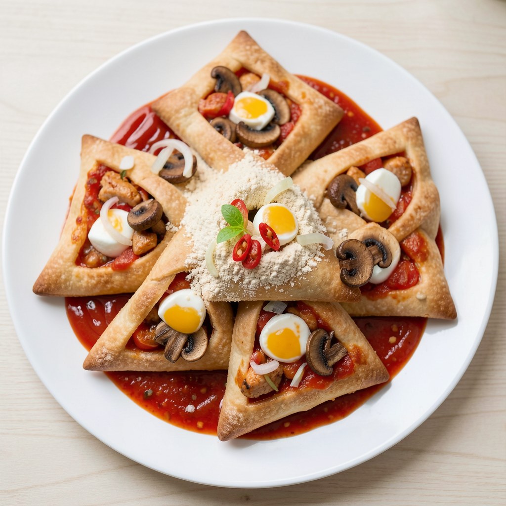 Drożdżowe trójkąciki na ostro