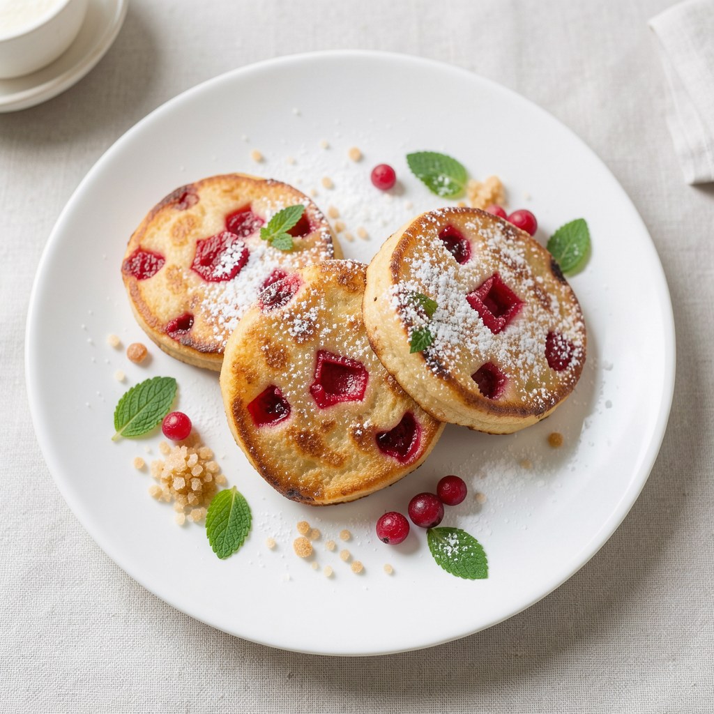 Placuszki biszkoptowe z rabarbarem