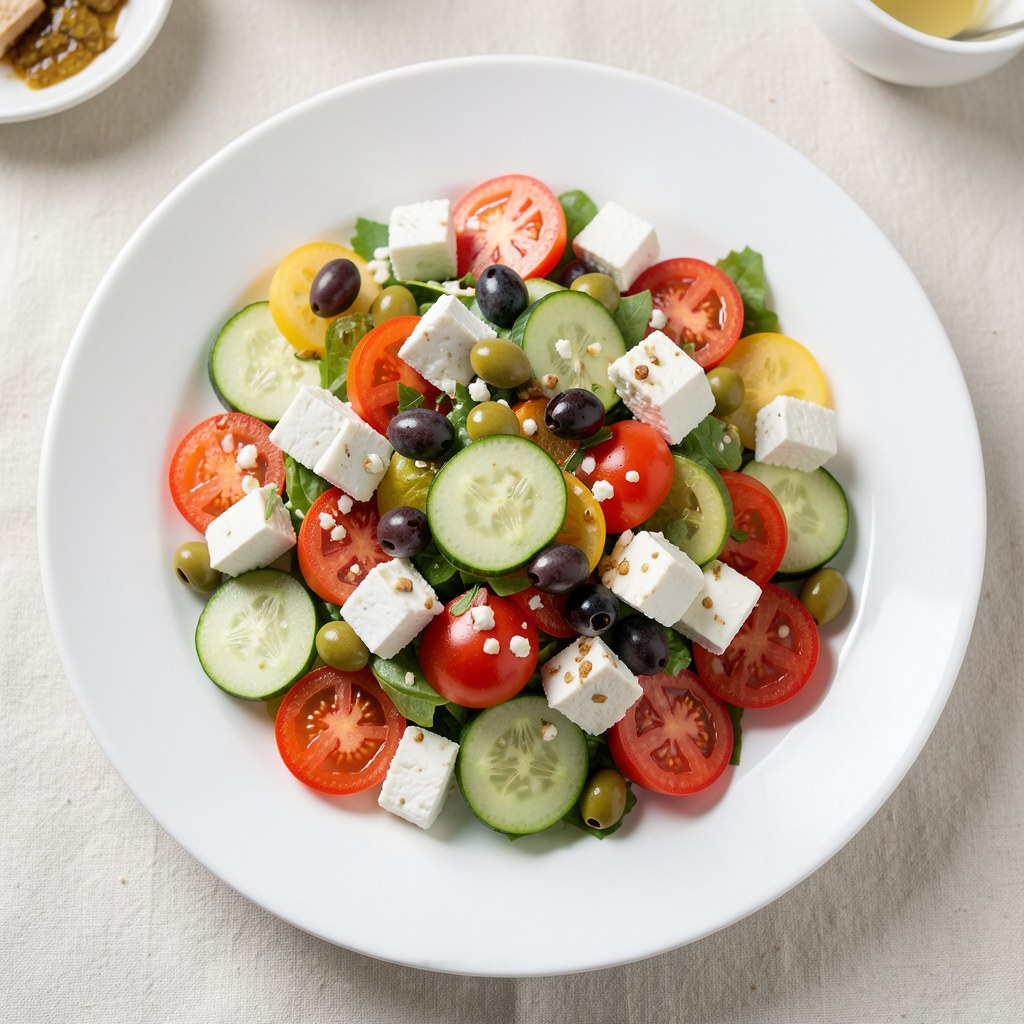 Sałatka kolorowa z serem feta