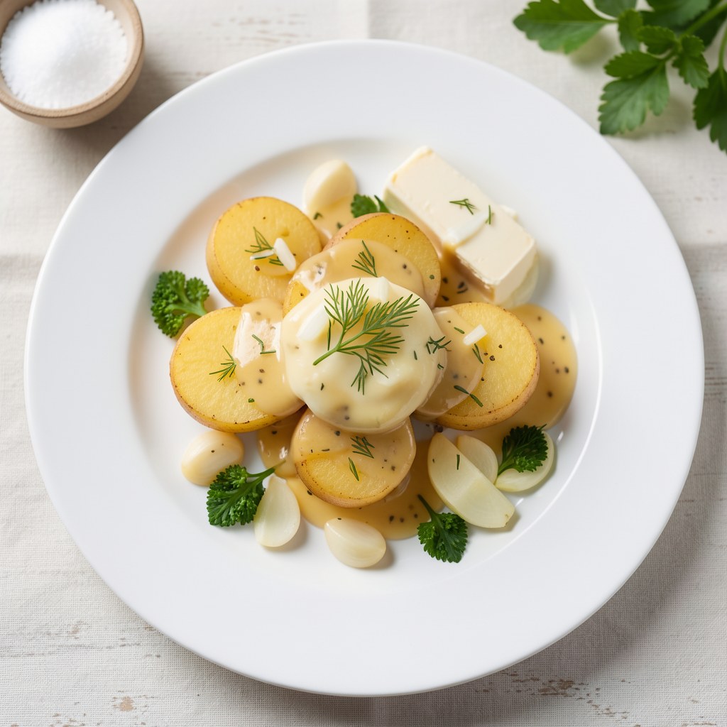 Młode ziemniaczki z czosnkiem i koperkiem