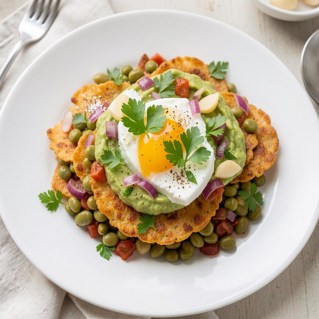 placuszki z fasoli z pastą z awokado