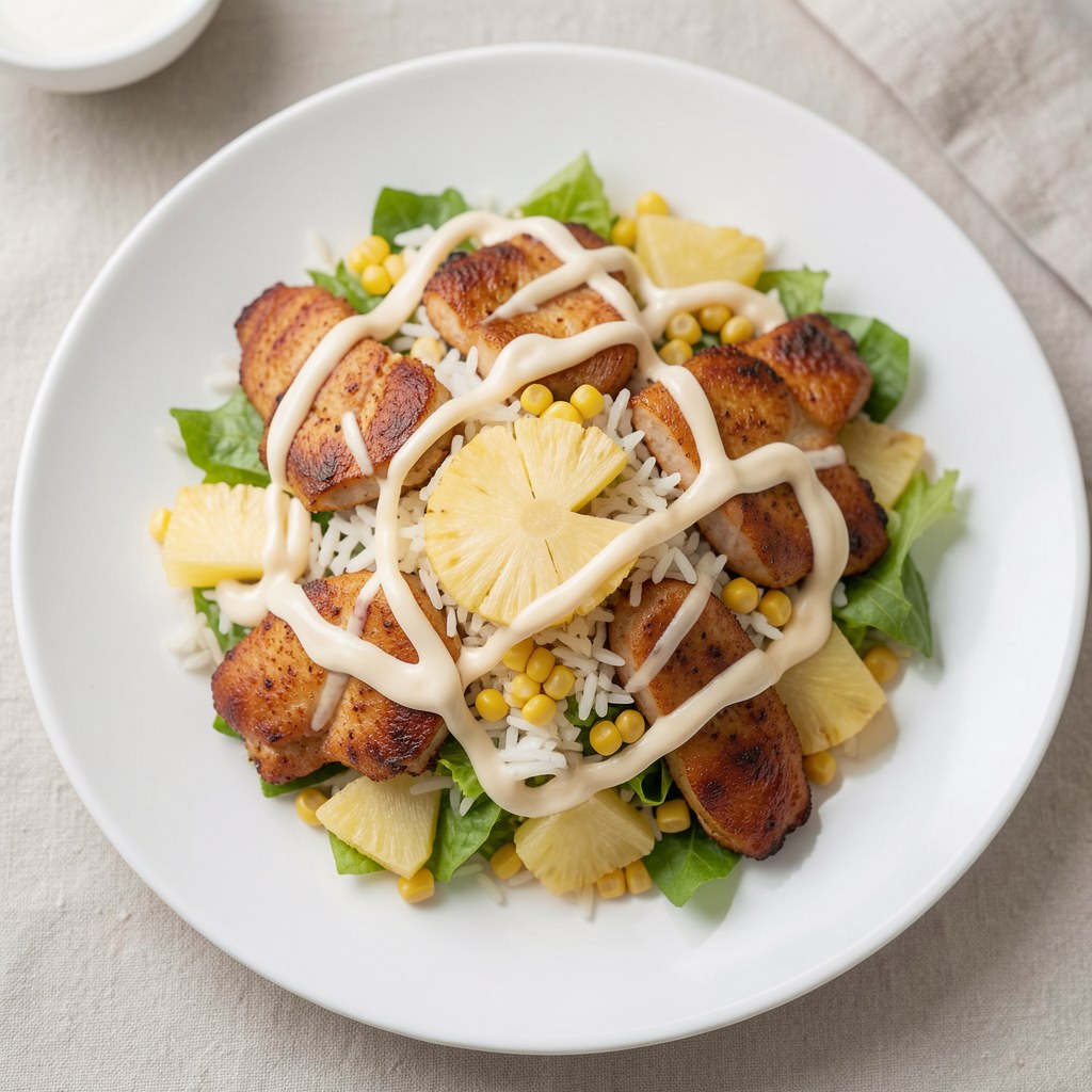 Sałatka z wędzonym kurczakiem