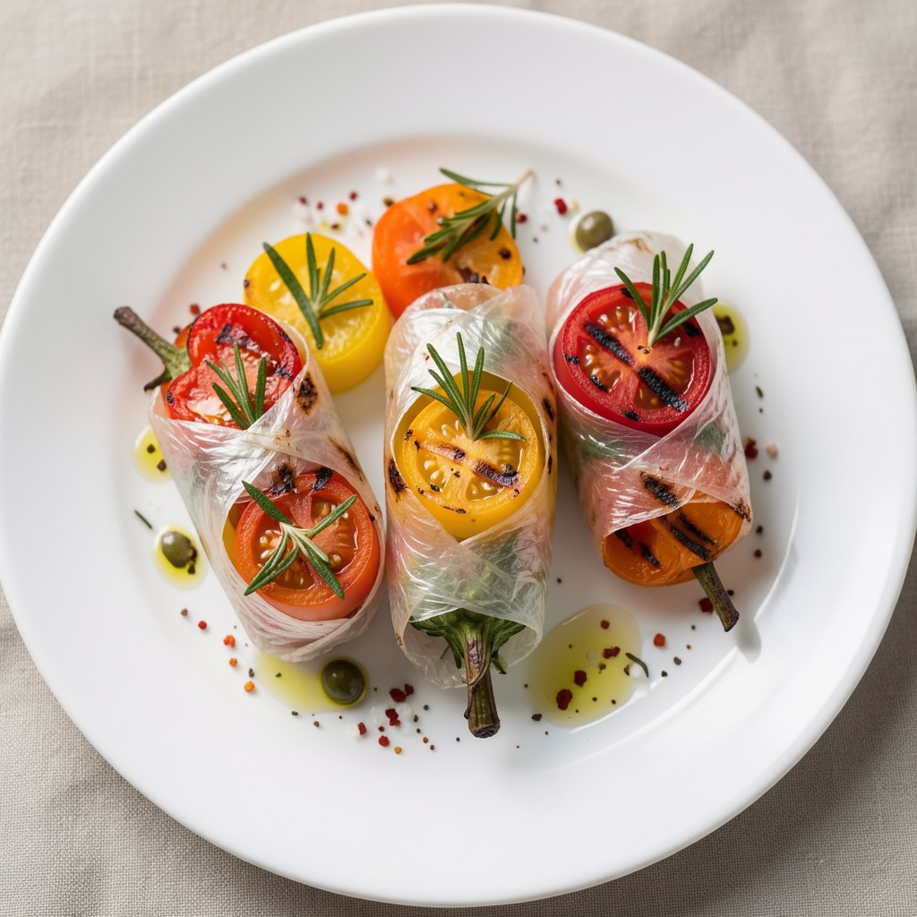 Łódeczki z papryki i pomidorów